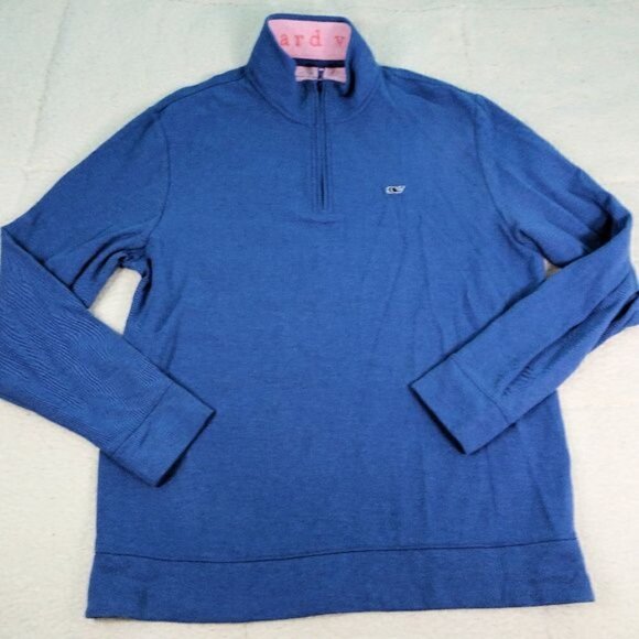 Vineyard Vines Blue Quarter Zip Jacket Large EUC